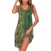 image:imageEkouaer Womens Nightgown Vneck Chemise Sleepwear Lace Nightwear Soft Lingerie for WomenBoho Green Floral