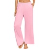 image:imageEkouaer Womens Pajama Pants with Pockets Comfy Casual Wide Leg Yoga Pants Soft Stretch Pajama Bottoms Black SmallLight Pink