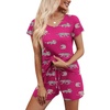 image:imageEkouaer Womens Pajama Set 2 Piece Soft Lounge Set Short Sleeve Cozy Sleepwear Pjs Casual Loose Loungewear