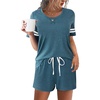 image:imageEkouaer Womens Pajama Sets Short Sleeve Short Sets 2 Piece Sleepwear Soft Lounge Sets with PocketSXXL