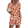 image:imageEkouaer Womens Pajamas Sets Short Sleeve Pjs Two Piece Sleepwear Casual Lounge Sets With PocketsHalloween Pumpkin