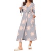 image:imageEkouaer Womens Robe Long Waffle Knit Bathrobe Lightweight Soft Kimono Robes Loungewear SXXLBig Wafflefloral Purple