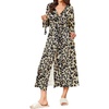 image:imageEkouaer Womens Robe Long Waffle Knit Bathrobe Lightweight Soft Kimono Robes Loungewear SXXLBig Waffleleopard