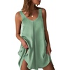 image:imageEkouaer Womens Sleeveless V Neck Satin NightgownIce Green