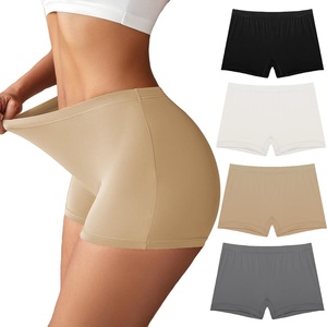 image:imageEkouaer Boyshort Panties Womens Soft Underwear Briefs Invisible Hipster 3 Pack Seamless Boxer Brief Panties SXXLAssorted4 Pack