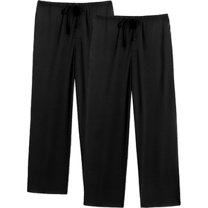 image:imageEkouaer Mens Pajama Pants Lounge Pants with Pockets Soft Sleep Pants Loose Fit Pj Bottoms with Drawstring SXXLBlackblack