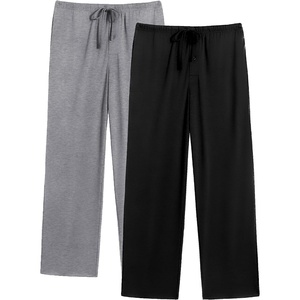 image:imageEkouaer Mens Pajama Pants Lounge Pants with Pockets Soft Sleep Pants Loose Fit Pj Bottoms with Drawstring SXXLBlackgrey