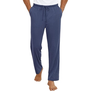 image:imageEkouaer Mens Pajama Pants Lounge Pants with Pockets Soft Sleep Pants Loose Fit Pj Bottoms with Drawstring SXXLNavy Blue