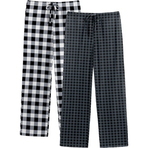 image:imageEkouaer Mens Pajama Pants Lounge Pants with Pockets Soft Sleep Pants Loose Fit Pj Bottoms with Drawstring SXXLWhite Plaidgrey Plaid