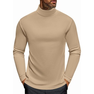 image:imageEkouaer Mens Turtleneck Long Sleeve Turtle Neck Shirts Basic Lightweight Undershirt Thermal Pullover Sweater SXXLKhaki