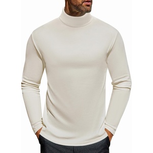 image:imageEkouaer Mens Turtleneck Long Sleeve Turtle Neck Shirts Basic Lightweight Undershirt Thermal Pullover Sweater SXXLLight Beige