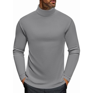 image:imageEkouaer Mens Turtleneck Long Sleeve Turtle Neck Shirts Basic Lightweight Undershirt Thermal Pullover Sweater SXXLLight Grey
