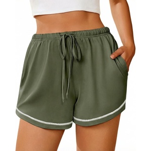 image:imageEkouaer Pajama Shorts for Women 2026 Soft Sleep Shorts Casual Lounge Shorts Comfy Pj Bottoms with PocketsArmy Green