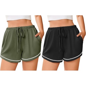 image:imageEkouaer Pajama Shorts for Women 2026 Soft Sleep Shorts Casual Lounge Shorts Comfy Pj Bottoms with PocketsBlack and Army Green