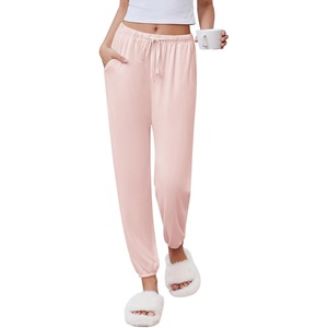 image:imageEkouaer Womens Jogger Pajamas Pants Comfy Long Lounge BottomDrawstring Elastic Waist Sleep Pants with PocketsPink