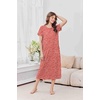 image:imageEkouaer 2 Pack Long Nightgowns for Women Short Sleeve Crew Neck Soft House Dress Loungewear Nightshirt with Pockets S3XLRed FloralBlue Floral