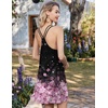 image:imageEkouaer 2 Pack Nightgowns for Women Racerback Sleeveless Night Shirt Sexy Sleep Dress Spaghetti Strap Sleepwear SXXXL2 PackblackCherry Blossoms
