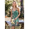image:imageEkouaer 2 Pack Nightgowns for Women Racerback Sleeveless Night Shirt Sexy Sleep Dress Spaghetti Strap Sleepwear SXXXL2 PackblackGreen Floral