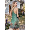 image:imageEkouaer 2 Pack Nightgowns for Women Racerback Sleeveless Night Shirt Sexy Sleep Dress Spaghetti Strap Sleepwear SXXXL2 PackblackGreen Floral