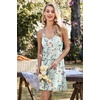 image:imageEkouaer 2 Pack Nightgowns for Women Racerback Sleeveless Night Shirt Sexy Sleep Dress Spaghetti Strap Sleepwear SXXXL2 PackblackLight Green Floral