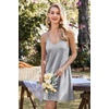 image:imageEkouaer 2 Pack Nightgowns for Women Racerback Sleeveless Night Shirt Sexy Sleep Dress Spaghetti Strap Sleepwear SXXXL2 PackblackLight Grey