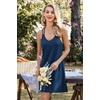 image:imageEkouaer 2 Pack Nightgowns for Women Racerback Sleeveless Night Shirt Sexy Sleep Dress Spaghetti Strap Sleepwear SXXXL2 PackblackNavy Blue