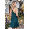 image:imageEkouaer 2 Pack Nightgowns for Women Racerback Sleeveless Night Shirt Sexy Sleep Dress Spaghetti Strap Sleepwear SXXXL2 PackblackPeacock Blue