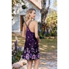 image:imageEkouaer 2 Pack Nightgowns for Women Racerback Sleeveless Night Shirt Sexy Sleep Dress Spaghetti Strap Sleepwear SXXXL2 PackblackPurple Floral