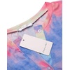 image:imageEkouaer 2 Pack Womens Pajama Sets Short Sleeve Sleepwear Top with Shorts Pjs Soft Comfy Loungewear SXXLTie Dye RainbowBlue Sky