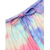 image:imageEkouaer 2 Pack Womens Pajama Sets Short Sleeve Sleepwear Top with Shorts Pjs Soft Comfy Loungewear SXXLTie Dye RainbowBlue Sky