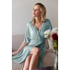 image:imageEkouaer 3 in 1 LaborDeliveryHospital Gown 2 Pack Maternity Dress Nursing Nightgown SleepwearBlackCeladon Green