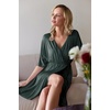 image:imageEkouaer 3 in 1 LaborDeliveryHospital Gown 2 Pack Maternity Dress Nursing Nightgown SleepwearDark GreenPink