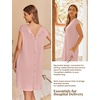 image:imageEkouaer LaborDeliveryHospital Gown Nursing Nightgown Maternity Sleepwear With Pockets Postpartum Gowns with Button SXXLDusty Rose