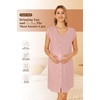 image:imageEkouaer LaborDeliveryHospital Gown Nursing Nightgown Maternity Sleepwear With Pockets Postpartum Gowns with Button SXXLDusty Rose
