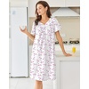 image:imageEkouaer Moo Moos for Women House Dress With Pockets Cotton Nightgowns Short Sleeve Night gowns Embroidered Mumu DressWhite Floral