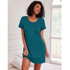 image:imageEkouaer Nightgowns for Women Cotton Night Gown 3 Pack Sleep Shirts Short Sleeve Nightshirt Soft Sleepwear NightdressBlackBlue GreenPurple Tie Dye