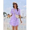 image:imageEkouaer Nightgowns for Women Cotton Night Gown 3 Pack Sleep Shirts Short Sleeve Nightshirt Soft Sleepwear NightdressBlue StarPink FloralsPurple Stars