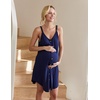 image:imageEkouaer Nursing Nightgown Womens Maternity Dress Button Down Nightdress Sleeveless Breastfeeding Sleepwear Hospital GownNavy Blue