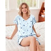 image:imageEkouaer Pajamas Set Women Casual Ruffle Sleeves Soft Comfy Loungewear Set with PocketsBlue Stars