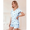 image:imageEkouaer Pajamas Set Women Casual Ruffle Sleeves Soft Comfy Loungewear Set with PocketsBlue Stars