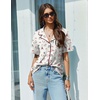 image:imageEkouaer Pajamas Set for Women 2 Piece Pjs Short Sleeve Sleepwear Button Down Lounge Shorts Sets SXXLApricot Teddy Bear