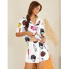 image:imageEkouaer Pajamas Set for Women 2 Piece Pjs Short Sleeve Sleepwear Button Down Lounge Shorts Sets SXXLBall White