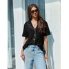 image:imageEkouaer Pajamas Set for Women 2 Piece Pjs Short Sleeve Sleepwear Button Down Lounge Shorts Sets SXXLBlack