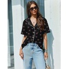 image:imageEkouaer Pajamas Set for Women 2 Piece Pjs Short Sleeve Sleepwear Button Down Lounge Shorts Sets SXXLBlack Bow