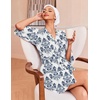 image:imageEkouaer Robes for Women Waffle Knit Bathrobe Soft Lightweight Knee Length Loungewear SXXLAwhite Italian Print