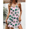 image:imageEkouaer Swimsuit Coverup for Women Sleeveless V Neck Bathing Suit Cover Up Summer Swimwear Beach Cover Ups with PocketsCoconut Tree Light Pink