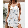 image:imageEkouaer Swimsuit Coverup for Women Sleeveless V Neck Bathing Suit Cover Up Summer Swimwear Beach Cover Ups with PocketsFloral White
