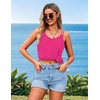 image:imageEkouaer Swimsuit Coverup for Women Sleeveless V Neck Bathing Suit Cover Up Summer Swimwear Beach Cover Ups with PocketsHot Pink