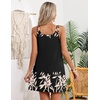 image:imageEkouaer Swimsuit Coverup for Women Sleeveless V Neck Bathing Suit Cover Up Summer Swimwear Beach Cover Ups with PocketsLeaves Black