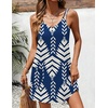 image:imageEkouaer Swimsuit Coverup for Women Sleeveless V Neck Bathing Suit Cover Up Summer Swimwear Beach Cover Ups with PocketsPrint Navy